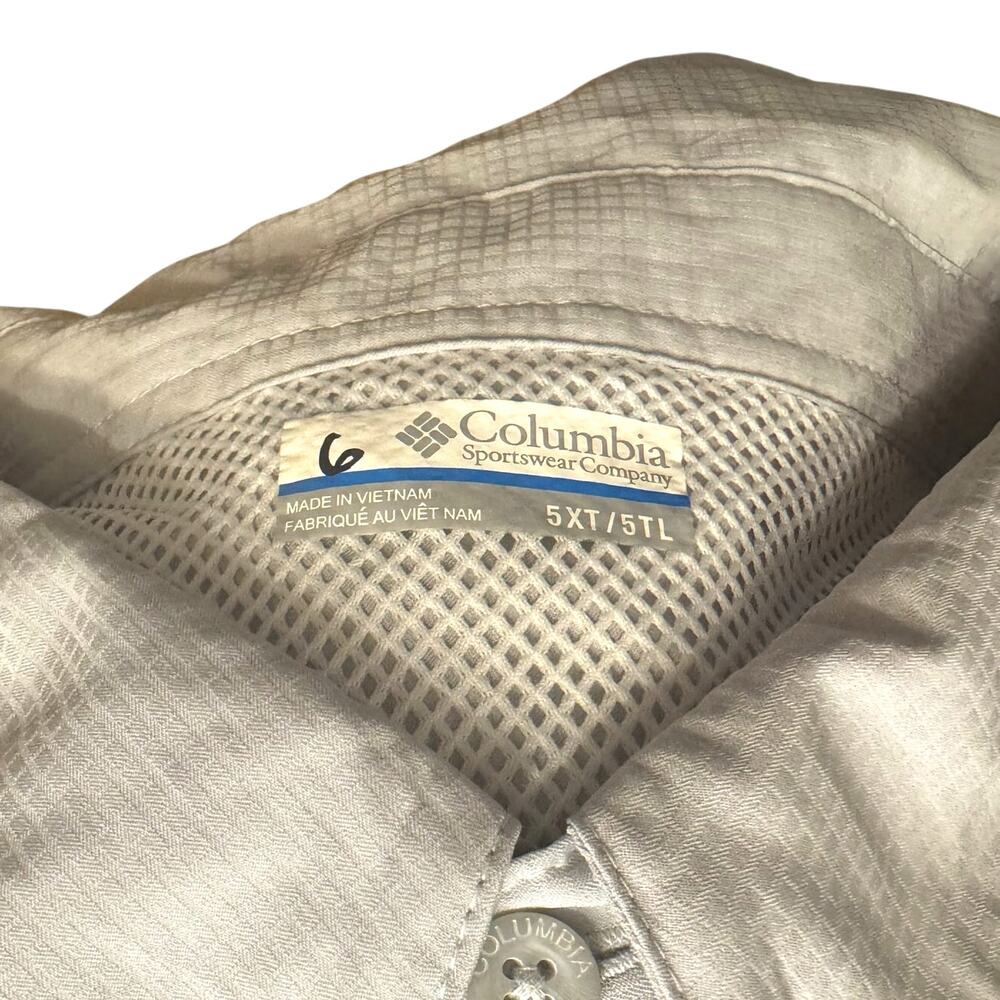 Columbia Men's White PFG Tamiami II Long-Sleeve Outdoor‎ Fishing Shirt - 5X Tall - Picture 9 of 10